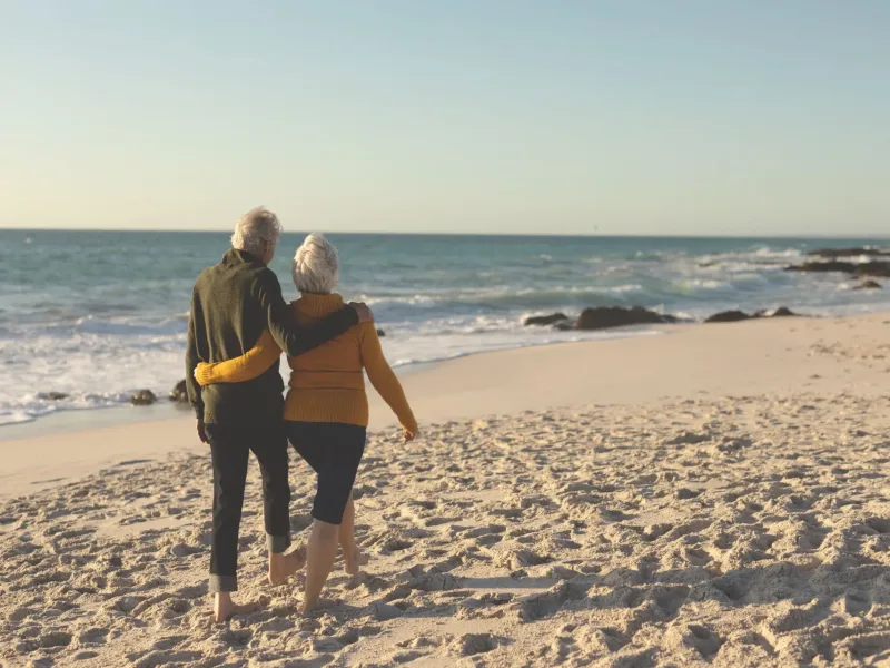 Senior couple on the beach