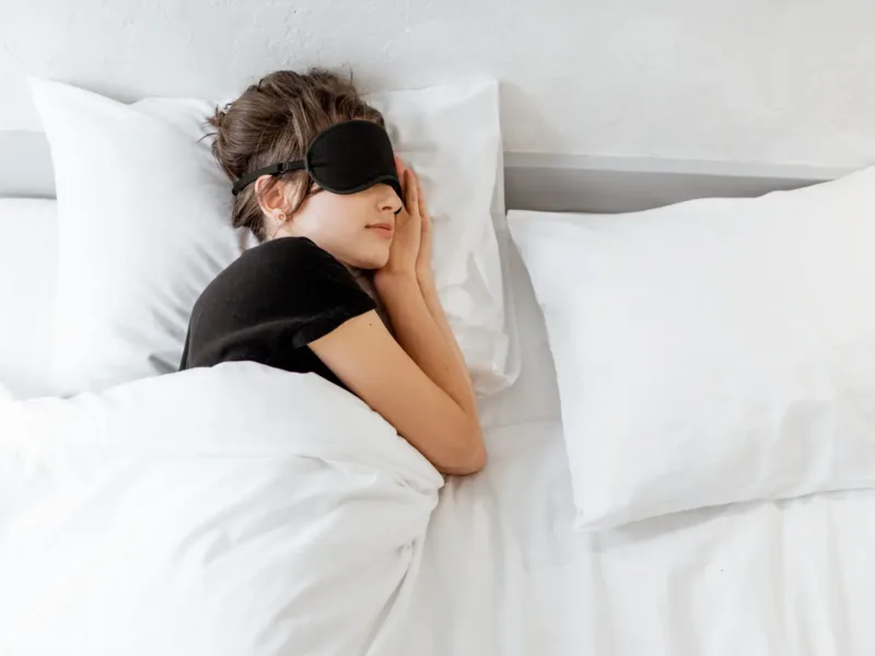 Woman in bed sleeping