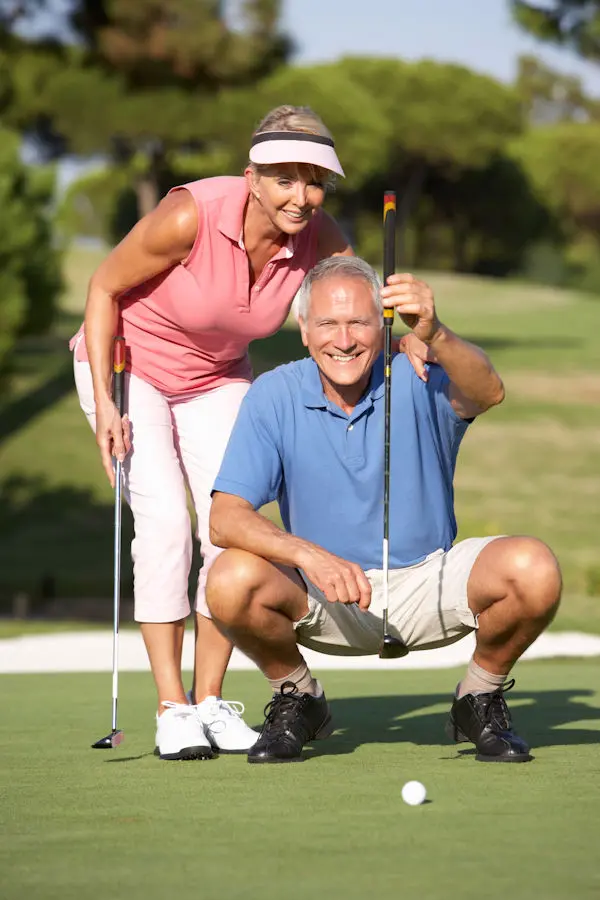 Golfing couple